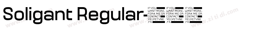 Soligant Regular字体转换